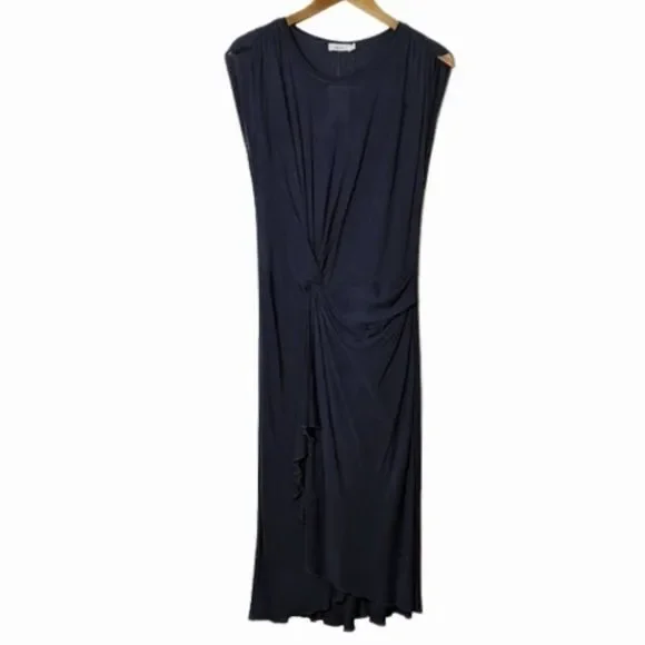 A.L.C. Emilie Midnight Blue Jersey Midi Dress size S New With Tags  NWT - Picture 2 of 16